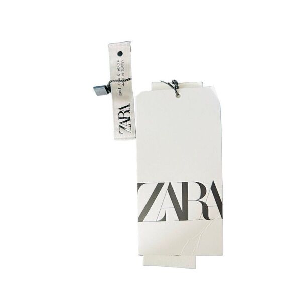 Zara Womens Midi A-Line Skirt S Small Black Zipper Back Slit NWT - Picture 9 of 9